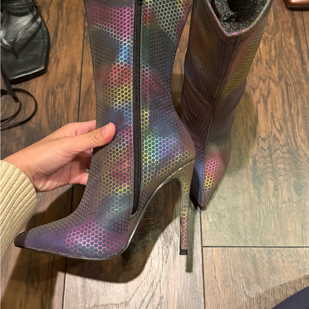 Colorful Women's High Heel Boots